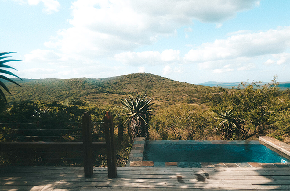 Gorgeous lush landscape of Hluhluwe Game Park, South-Africa