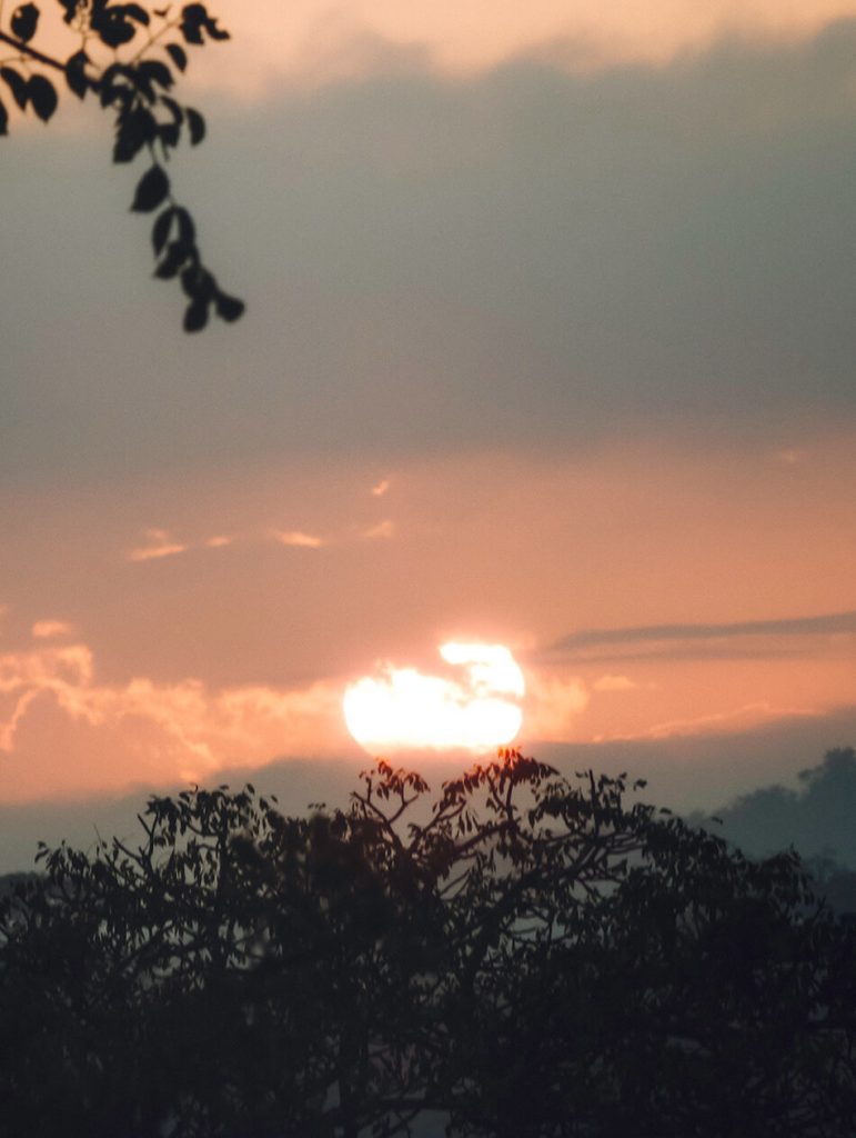 South-Africa sunset in Kruger National Park