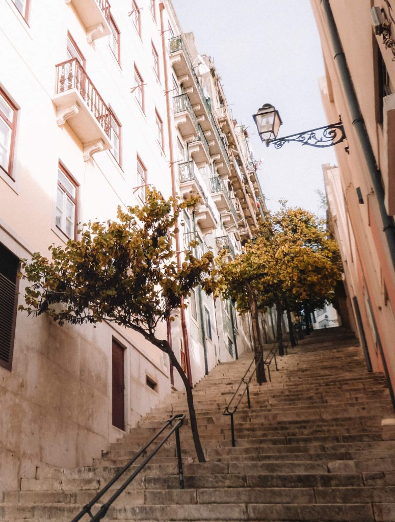 Geting lost in the little steep streets of Alfama in Lisbon