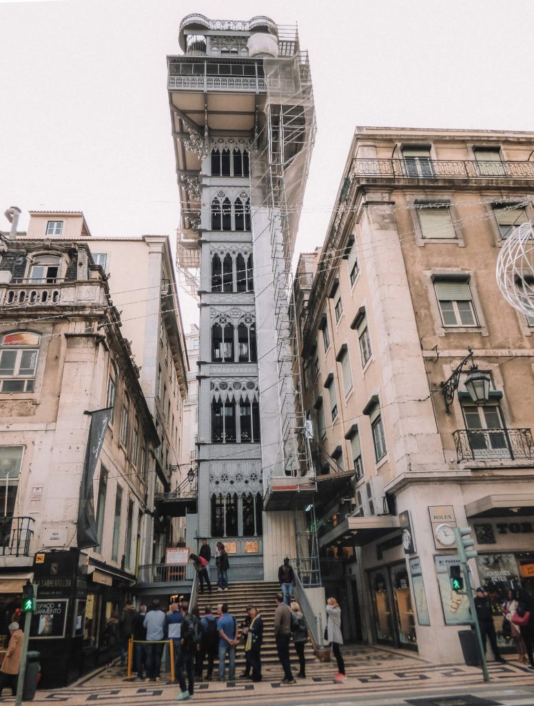 The beautiful Santa Justa Elevator is one of the top things to do in Lisbon in 48 hours