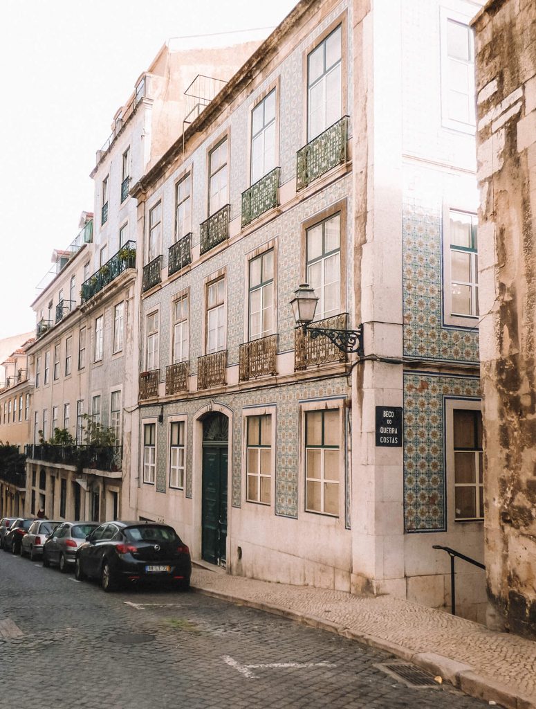 Admiring the azulejo decorated buildings in Alfama is one the top things to do in Lisbon in 48 hours