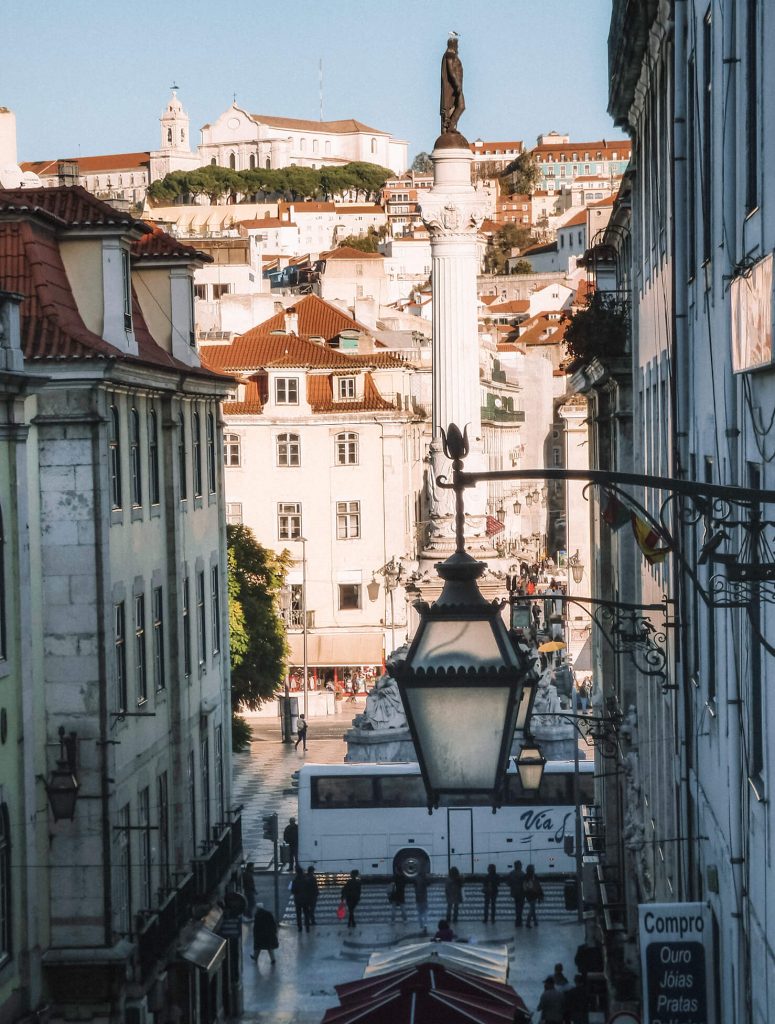 View of Baixa on our way up to one of the seven hills