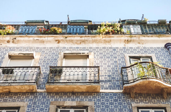 colourful Lisbon tiles in the ancient Alfama neighbourhood