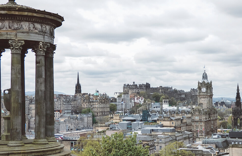 Views from Calton Hill in Edinburgh