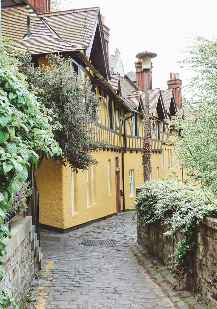 Cute houses in Dean Village, Edinburgh