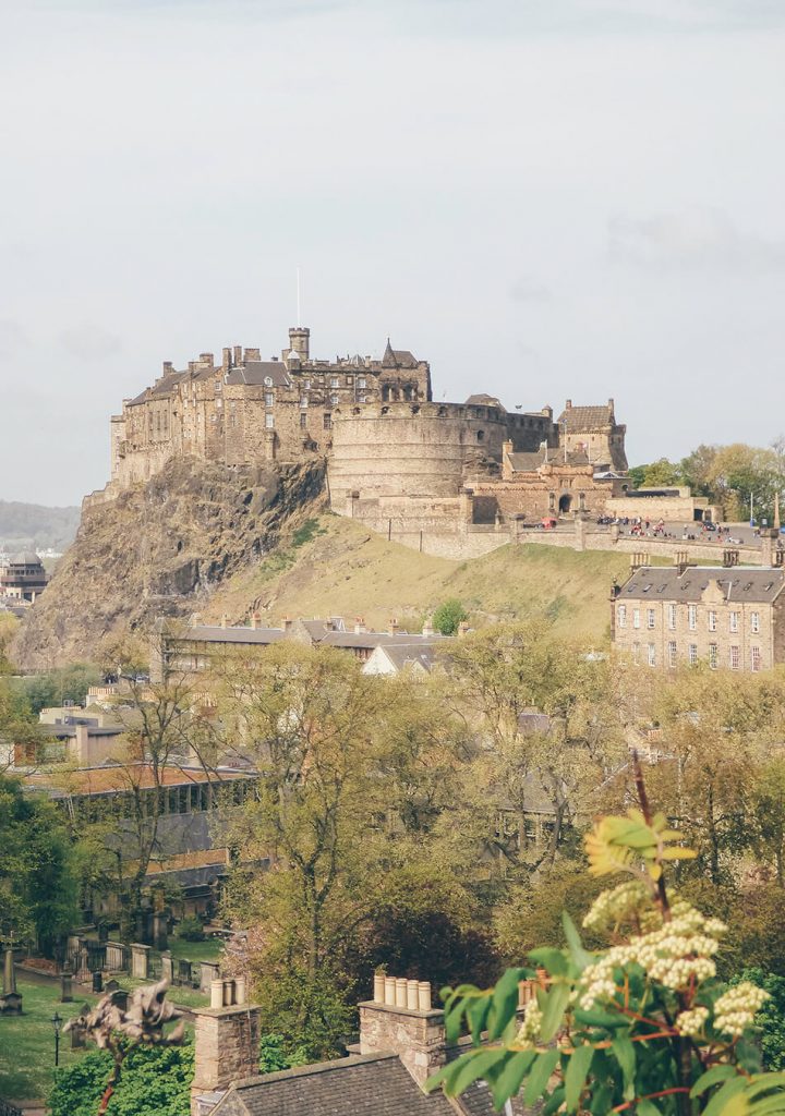 View of Edinburgh Castle from rooftop National Museum of Scotland