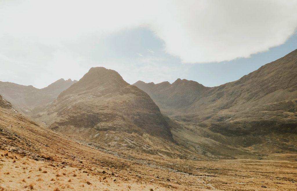 Beautiful scenary and history at the Fairy Pools on the Isle of Skye