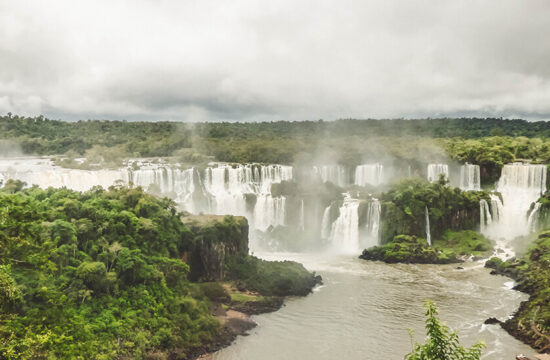 View over the Iguaçu Falls from the Brazilian side