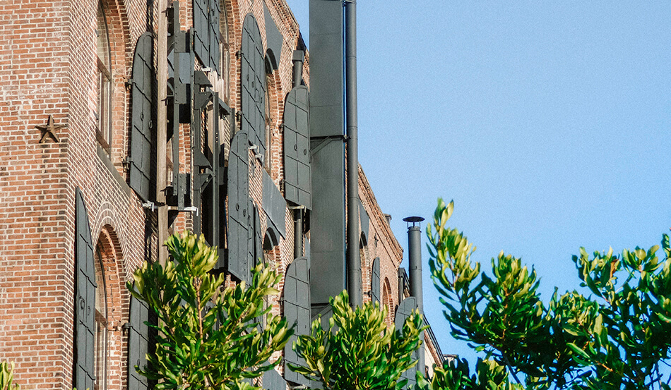 Industrial buildings in red Hook, Brooklyn