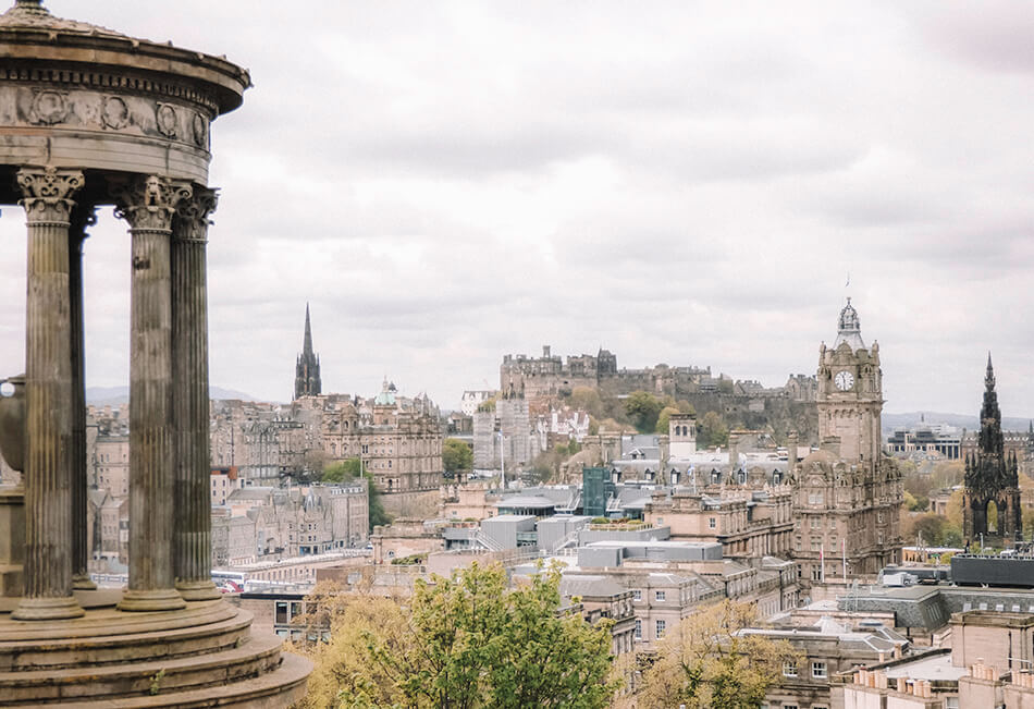 View from Calton Hill Edinburgh Scotland