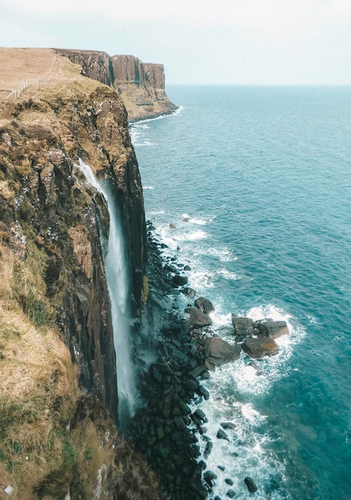 Rest break at Kilt rock and amazing waterfalls, Isle of Skye