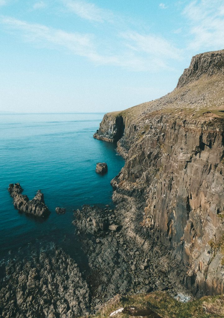 Spectacular cliffs on the Isle of Skye