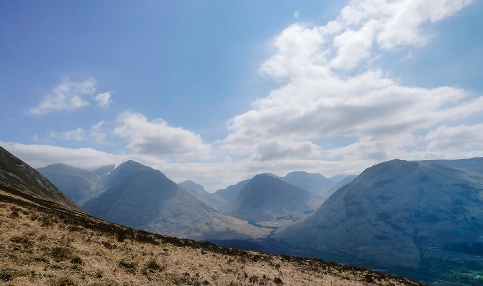 View from Pap of Glencoe hike