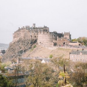 View of Edinburgh Castle from the Scottish National Museum