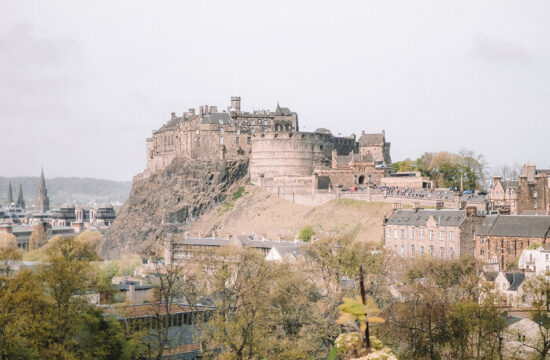 View of Edinburgh Castle from the Scottish National Museum