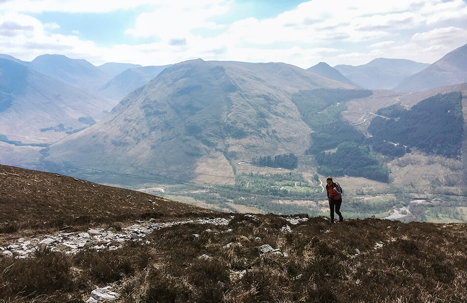 Hiking the Pap of Glencoe in Scotland