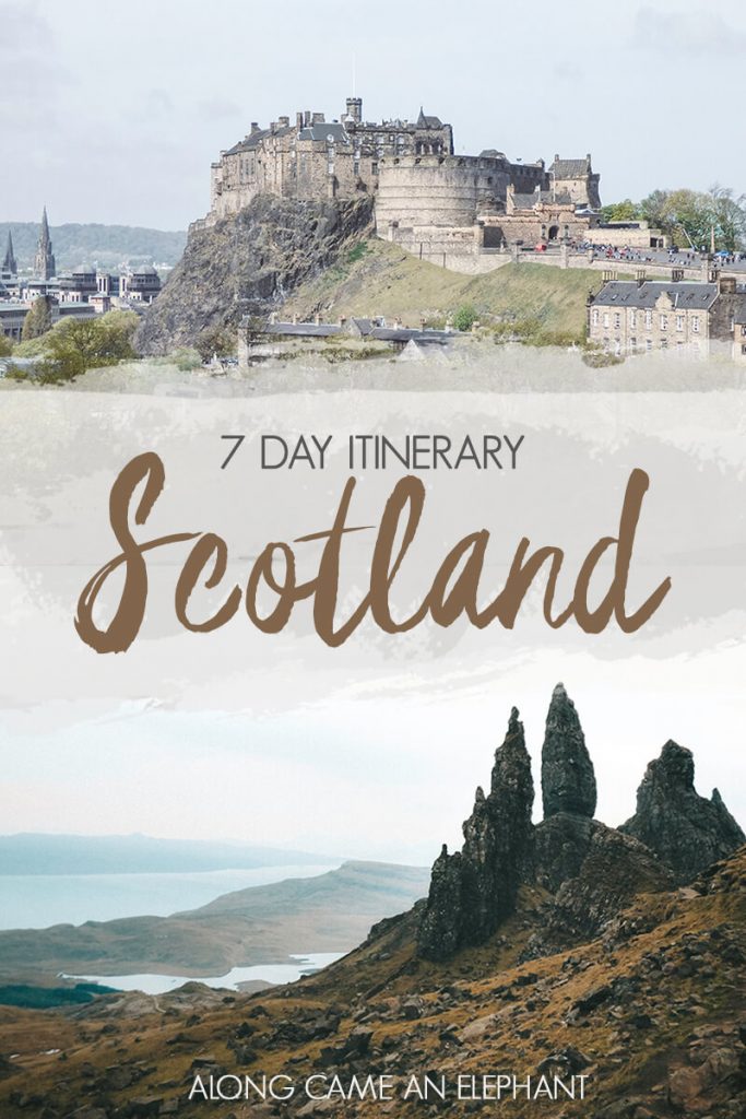 A spectacular 7 day road trip itinerary through Scotland that cover Edinburgh, Isle of Skye and Glencoe. #roadtrip #scotland #edinburgh #highlands #scottishhighlands #scotspirit #highlandcollective #travel #scotlandroadtrip #glencoe #isleofskye