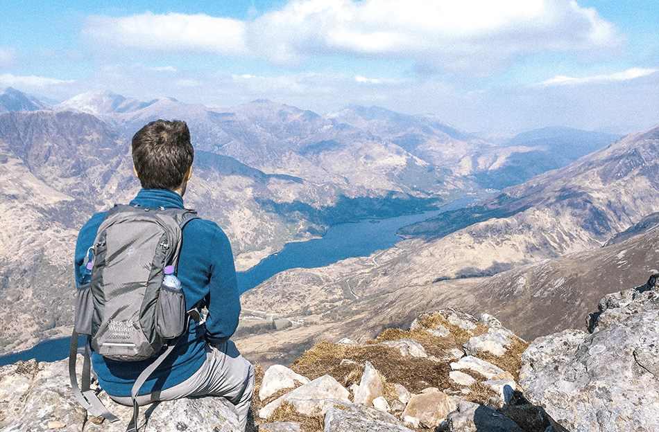 Why I love to travel: Resting at the summit of the Pap of Glencoe in Scotland