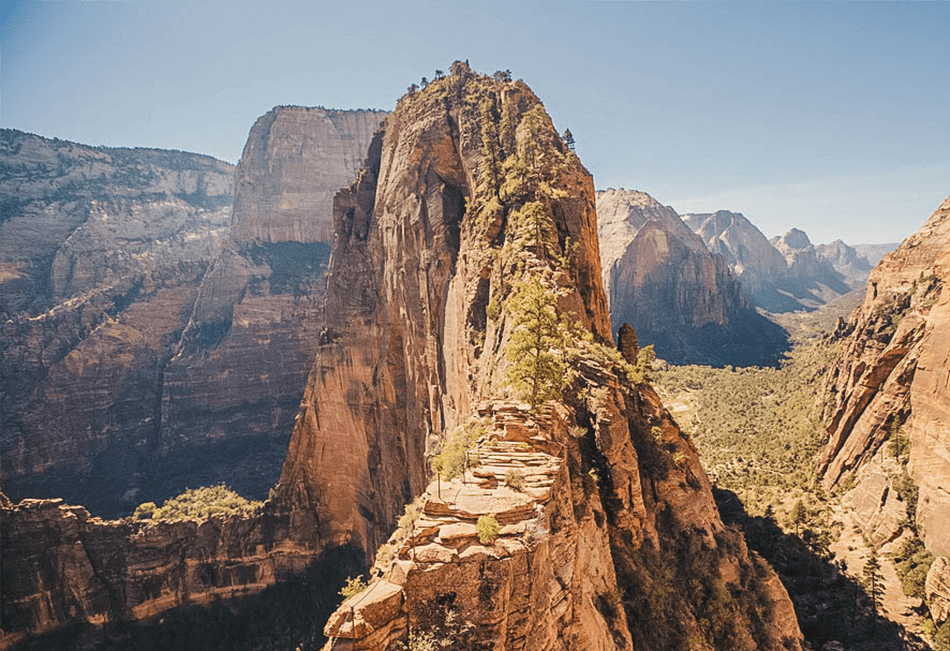 The looming spine towards Angels Landing