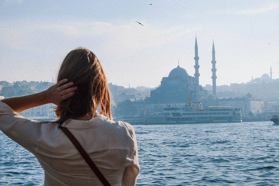 Gazing over the Bosphorus from Karakoy enjoying the call of prayer