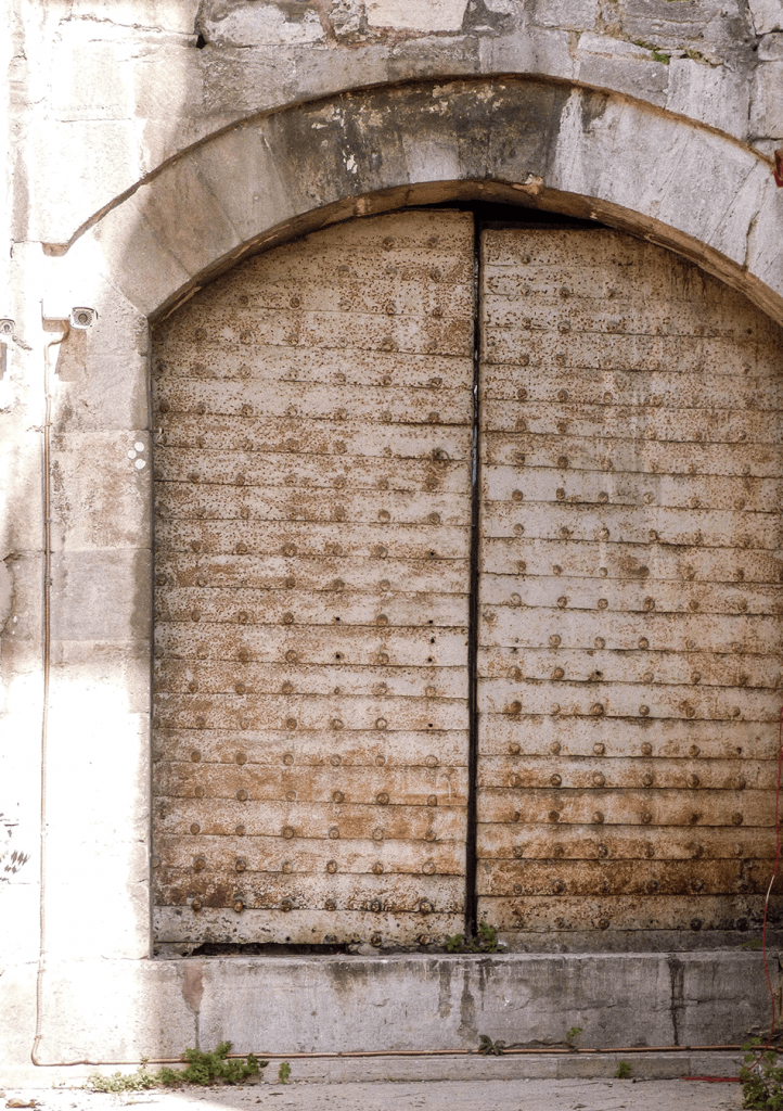 Mysticals doors leading to hidden streets and houses in Istanbul