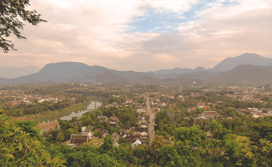 Enjoying the sunset over Luang Prabang from Phousi hill