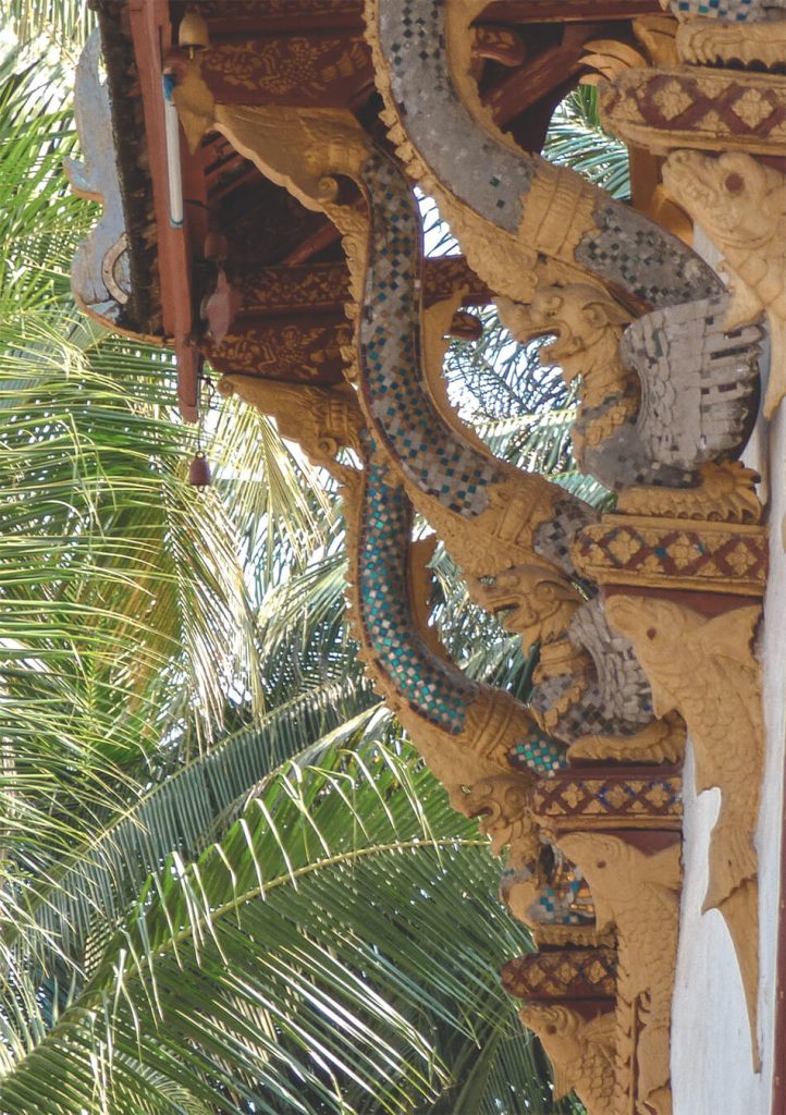 Decoration details of the temples in Luang Prabang, Laos