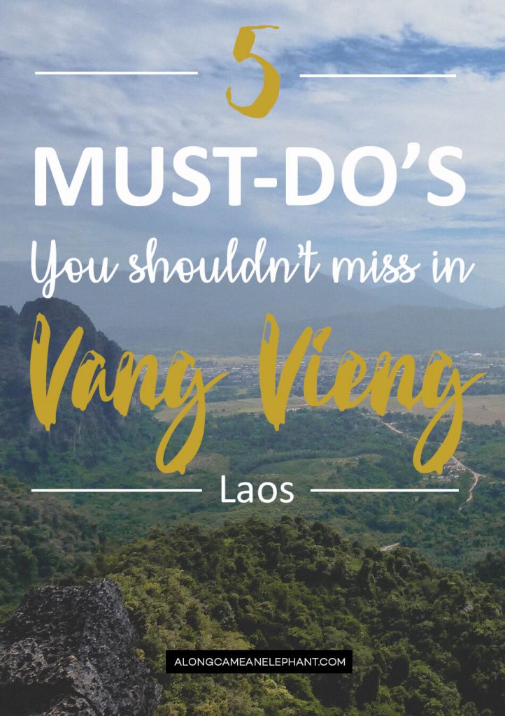 Pinterest visual on how to motorbike through Vang Vieng, Laos