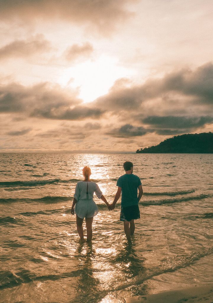 Strolling along Long Beach catching the sunset on Koh Rong