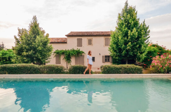 Our luscious pool at the Airbnb in Aix-en-Provence, France