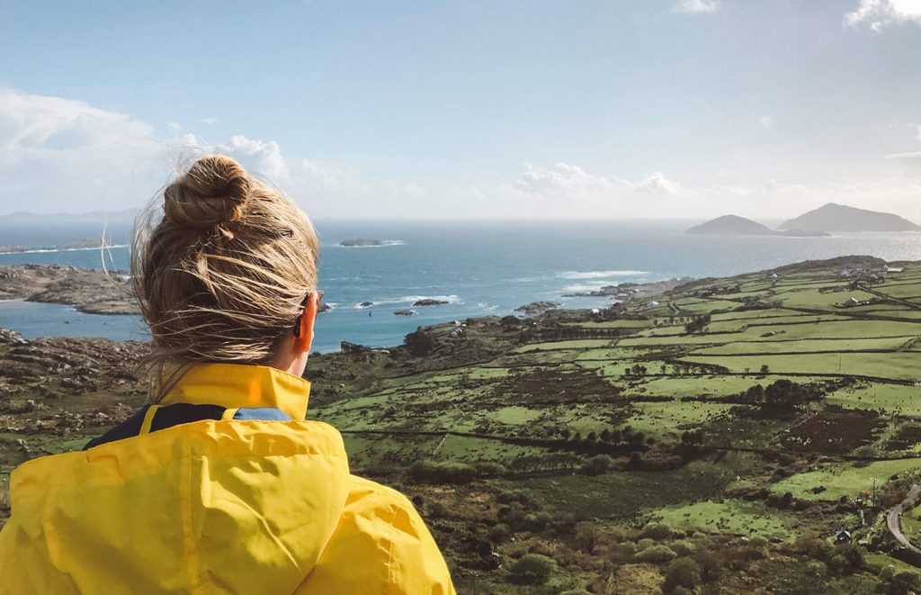 Sweeping views of the Atlantic Ocean from the Ring of Kerry, Ireland