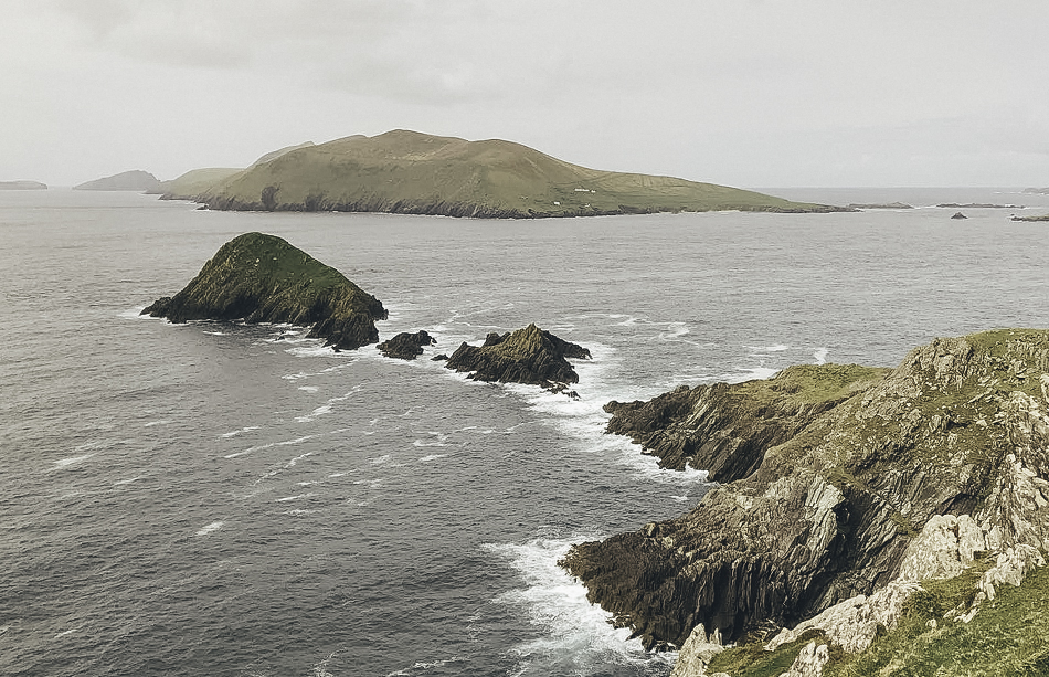 The Blasket islands on the Dinggle Peninsula drive