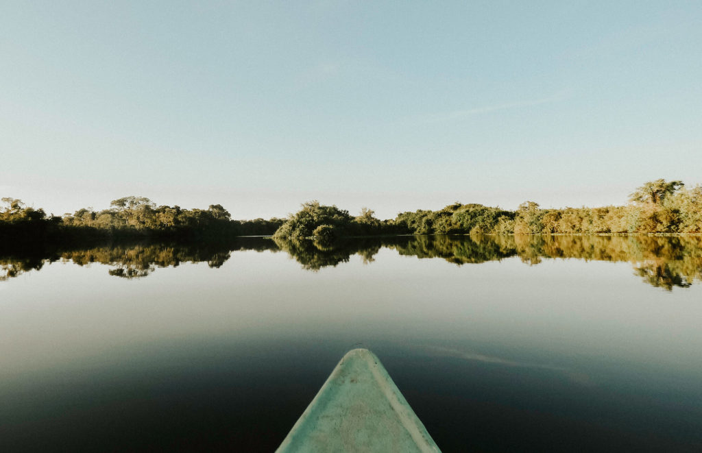 Kayaking the Pantanal during our 3 week trip through Brazil