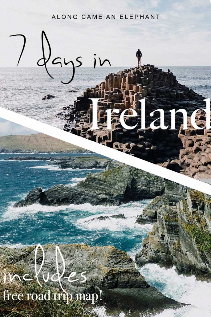 The perfect Ireland road trip itinerary and travel tips for your first trip to Ireland! This Ireland one week itinerary will take you along Ireland's best destinations like the Cliffs Of Moher, Dingle Peninsula, Ring of Kerry, the Wild Atlantic Way, Northern Ireland and more!