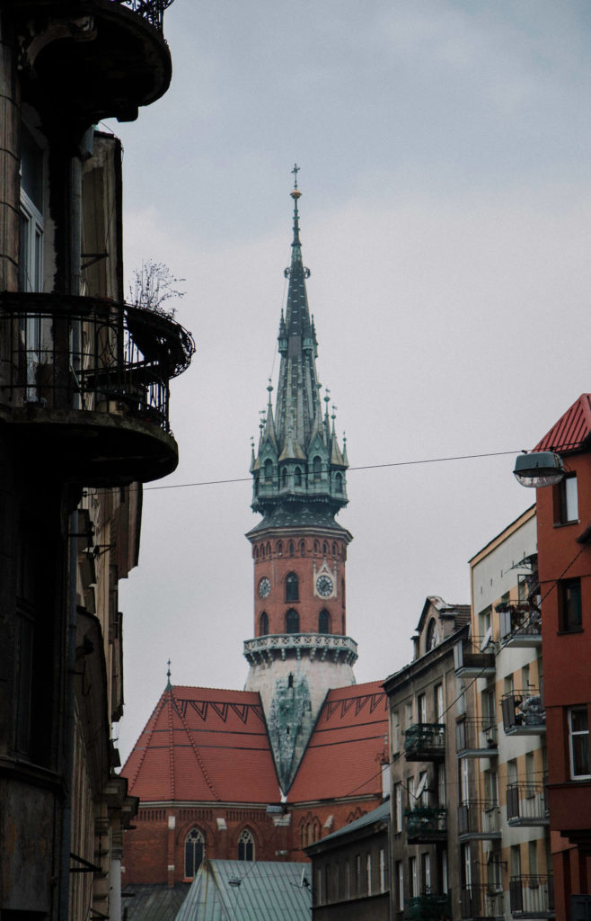 Remnant of the Ghetto Wall in the former Jewish Ghetto, one of the stops on our Krakow walking tour