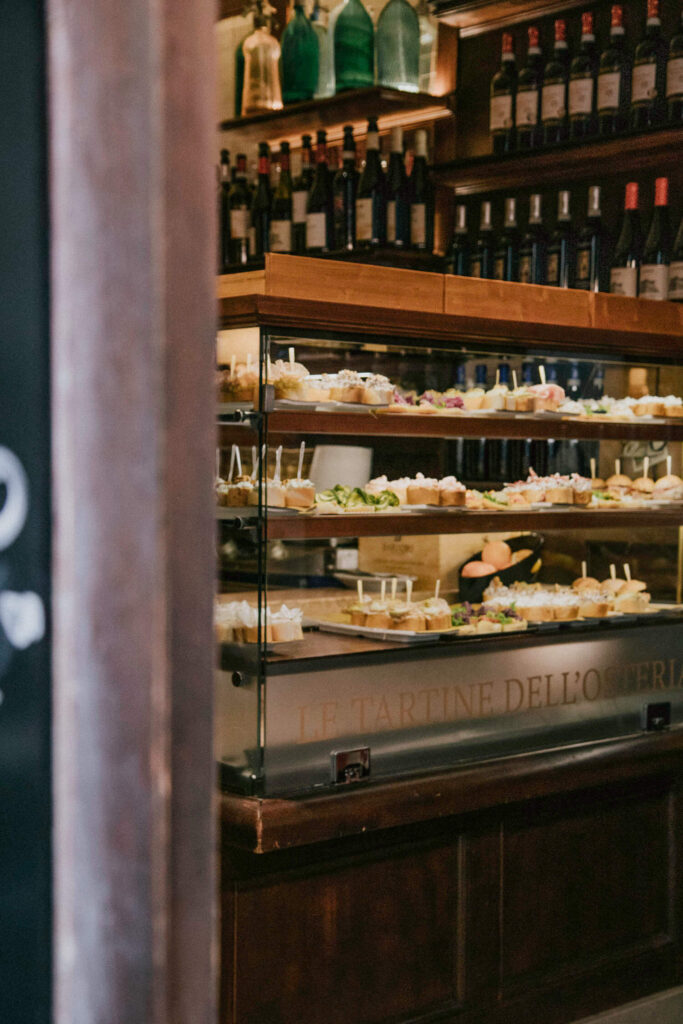 A spread of incredibly delicious antipasti at Caffè Monte Baldo