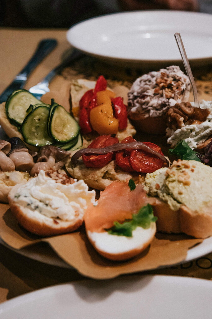 A spread of incredibly delicious antipasti at Caffè Monte Baldo: one of the best authentic restaurants in Verona