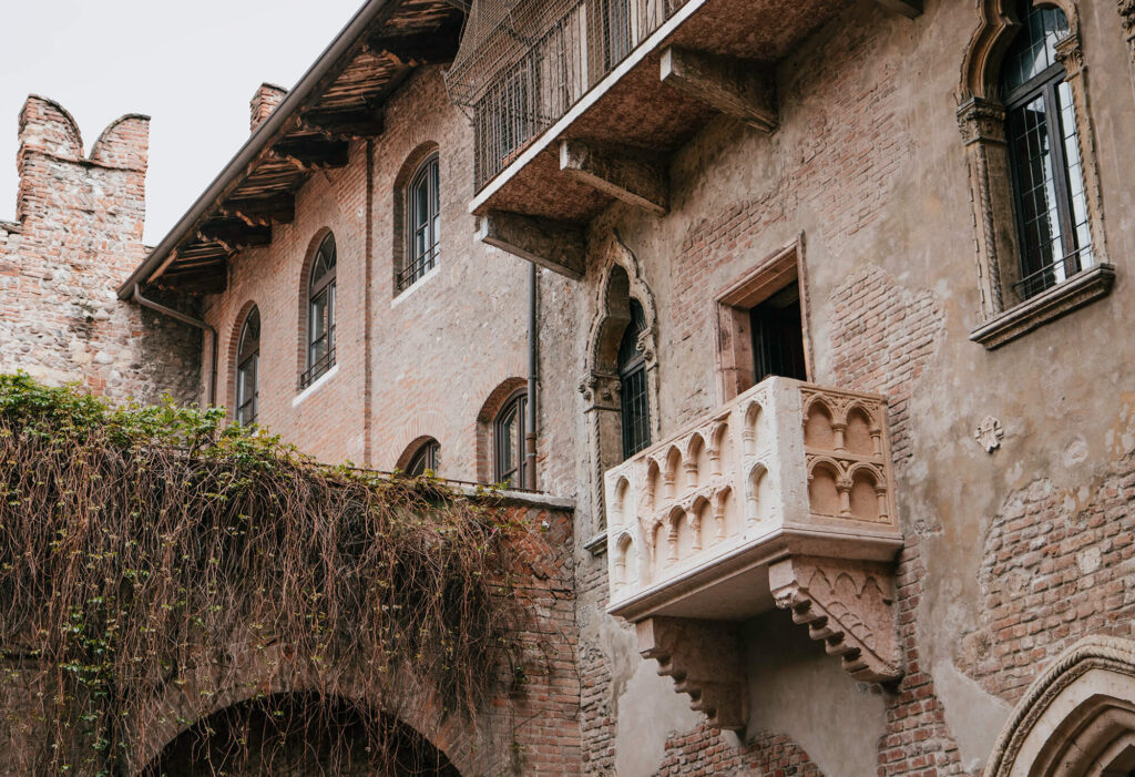 The balcony of Juliet's House that gave fame to Verona as the City of Love