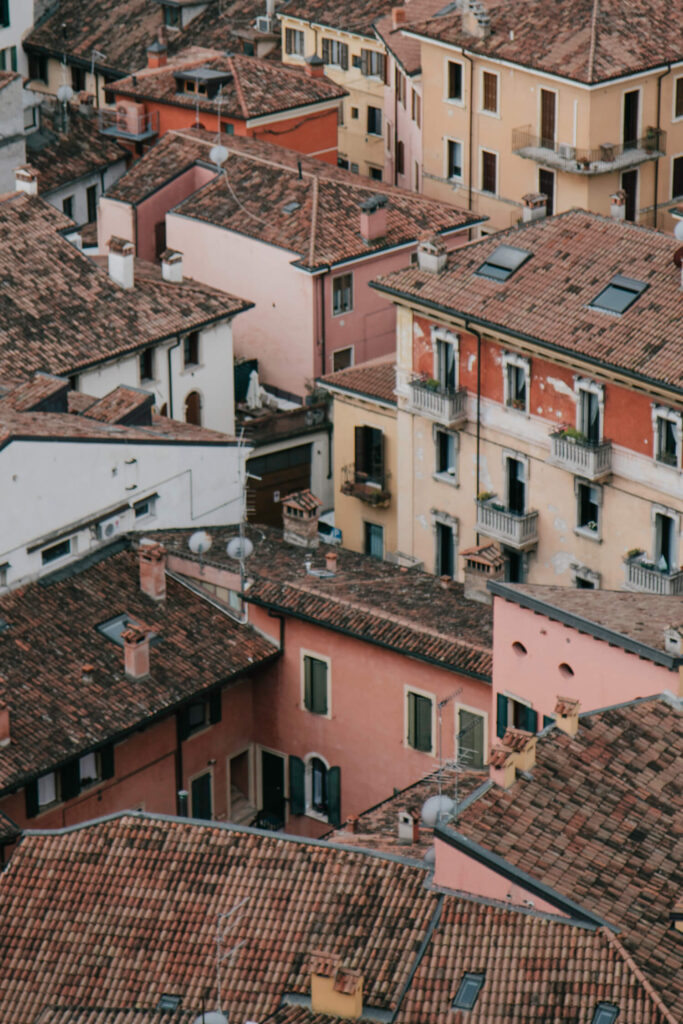 view over Valdonega neighborhood as from Castel San Pietro