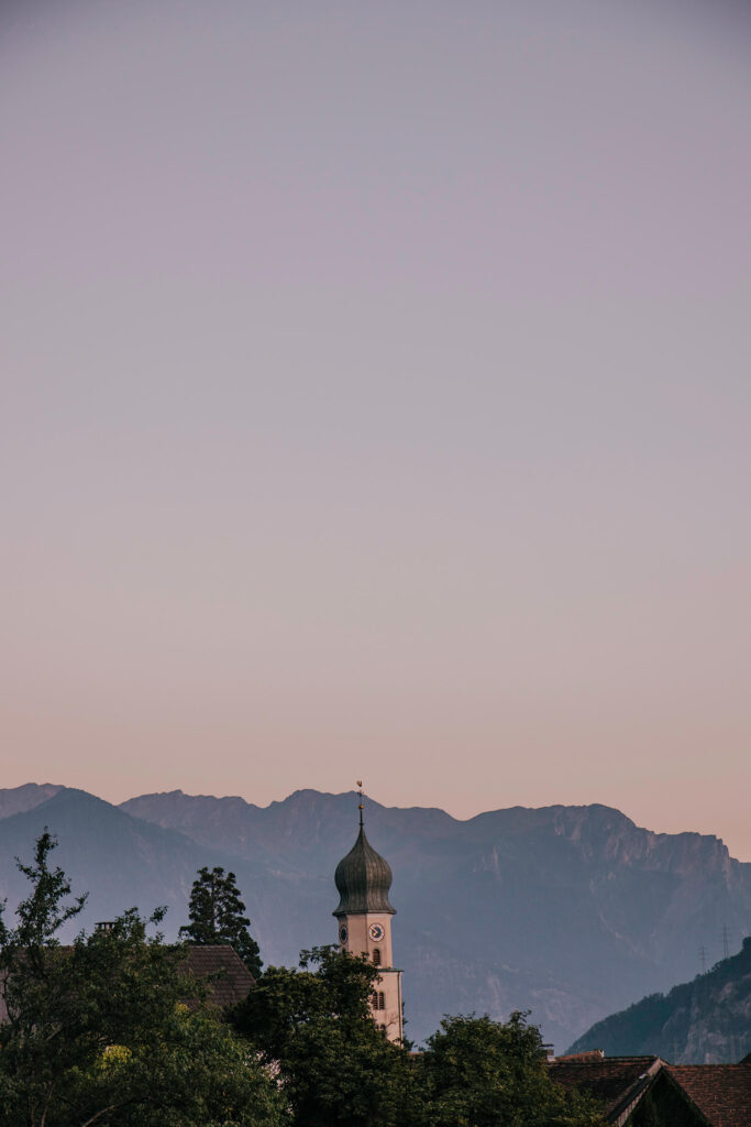 Sunset views in Maienfeld, Graubünden