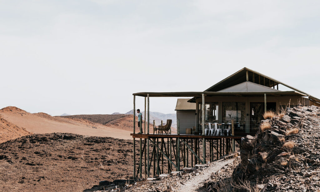 The restaurant at the Kanaan Desert Retreat