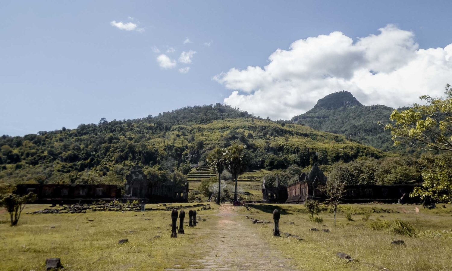 Lost temple of Wat Phu in Bolaven Plateau Laos