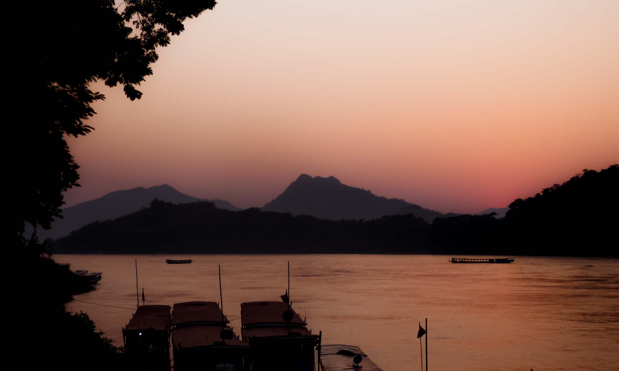 Magical sunset views in Luang Prabang, Laos' cultural city!