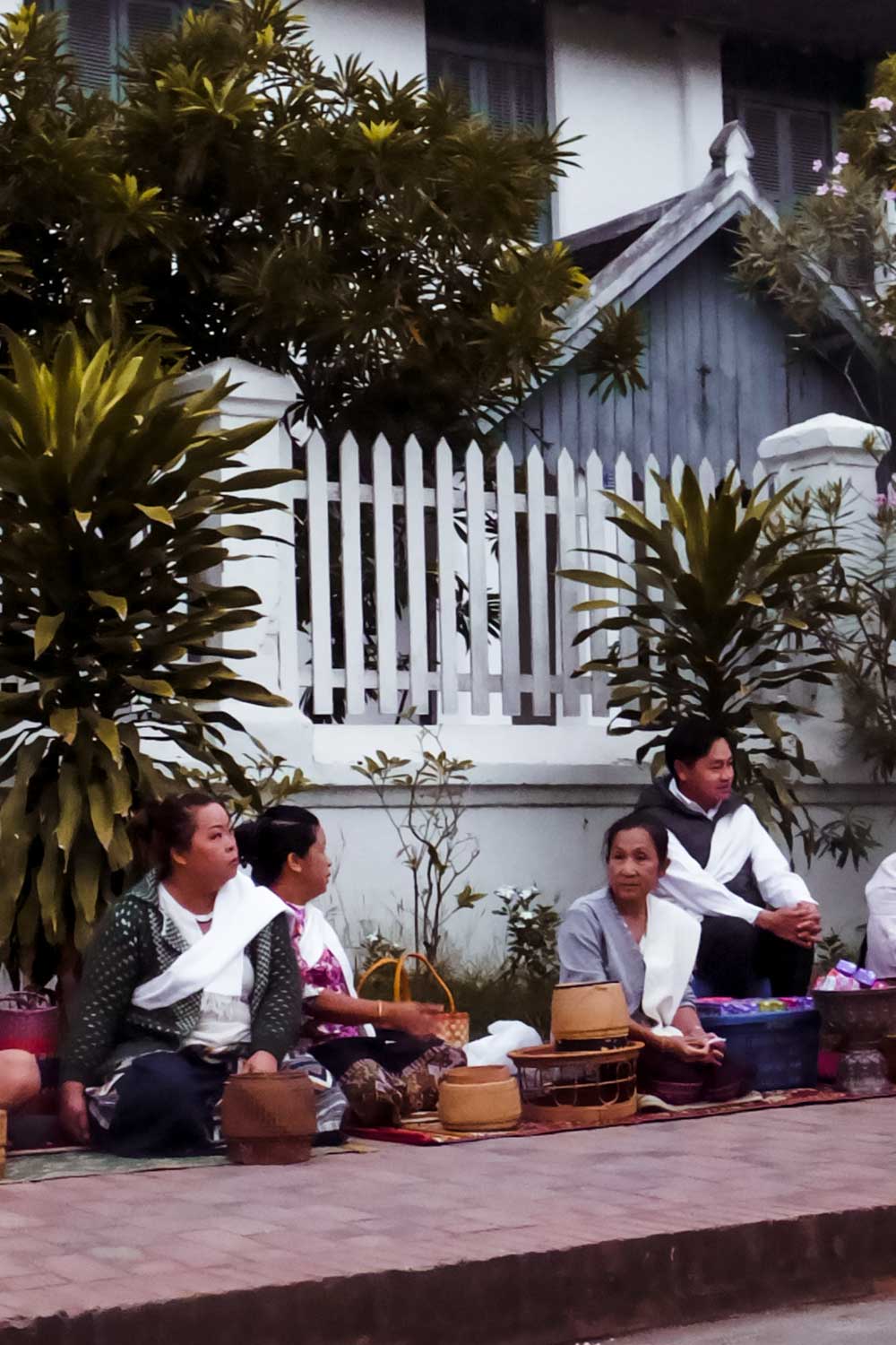 Morning alms in Luang Prabang, also called Sai Bat