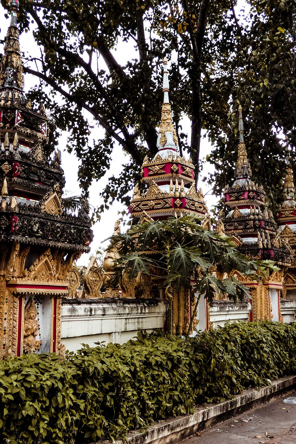 Golden temples in Vientiane