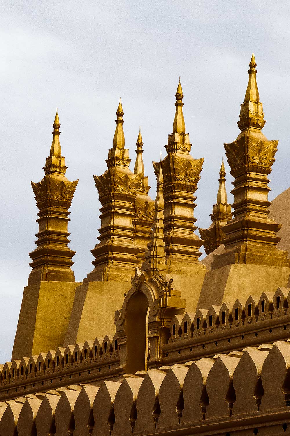 Golden temples in Vientiane