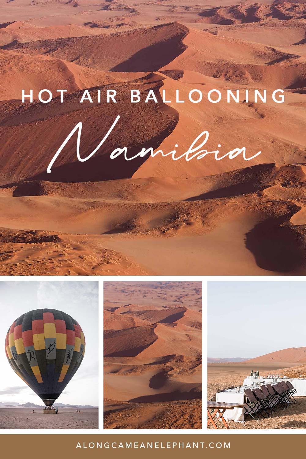 Hot air balloon flight over Namibia's desert  SPECTACULAR travel  experience (4K) 