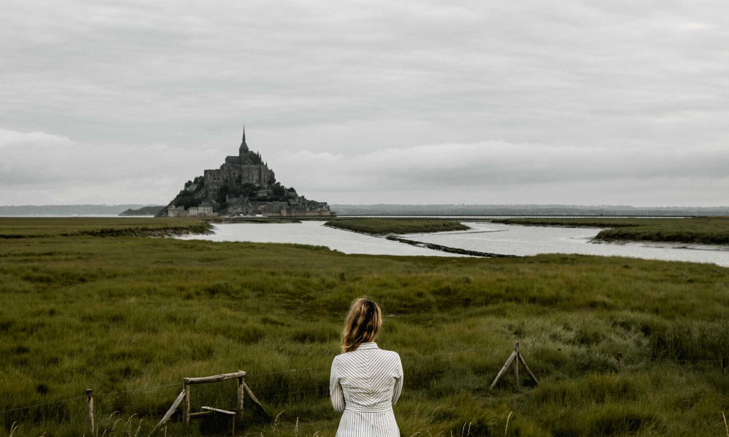 morning views from the meadows around le Mont-St-Michel, France