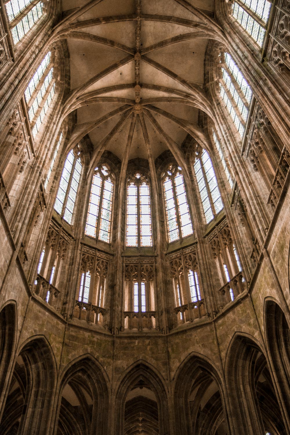 beautiful details inside the Abbey Mont-Saint-Michel