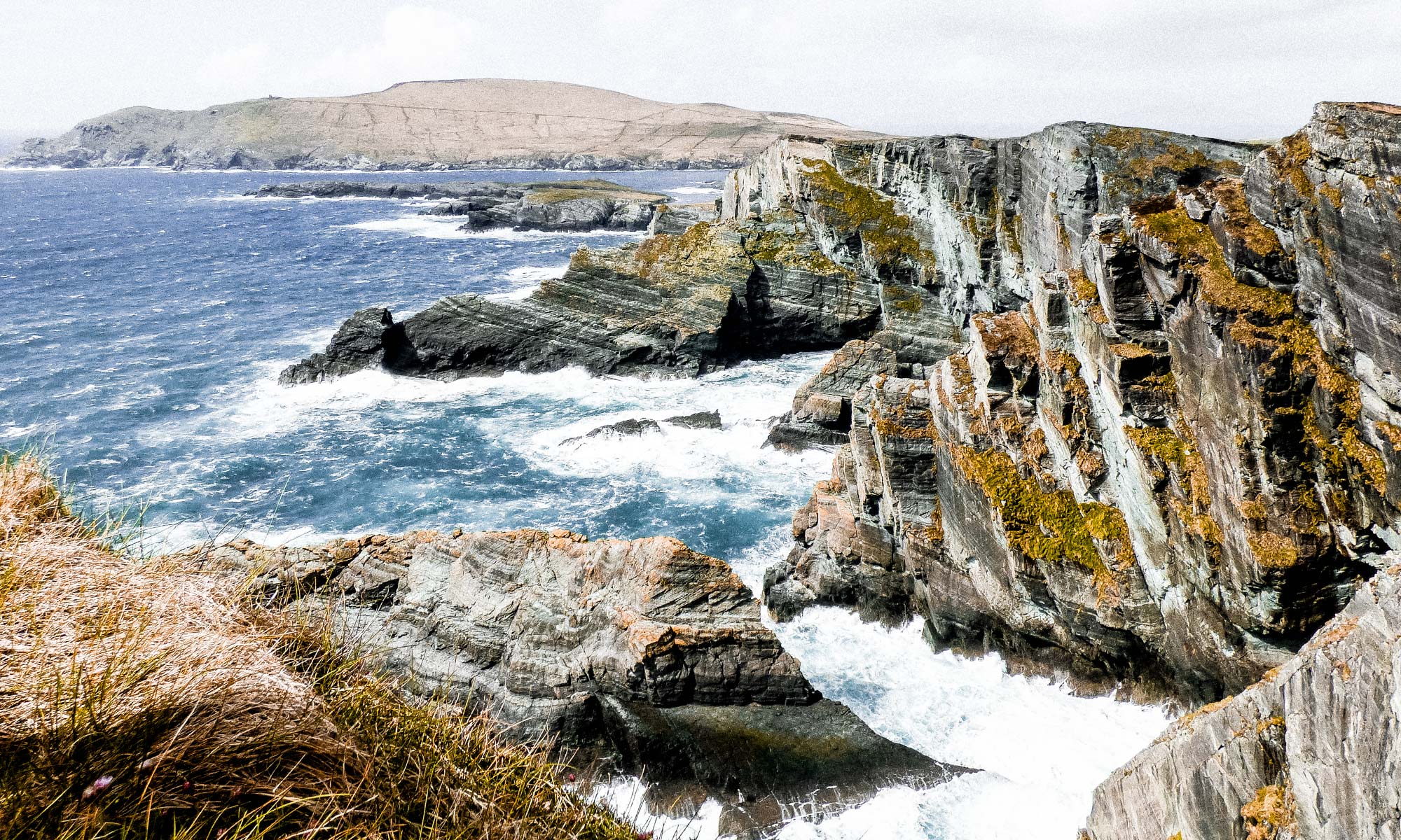 The Kerry cliffs, West Ireland at sunset, Ring of Kerry route Stock Photo |  Adobe Stock